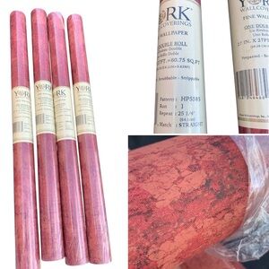 RARE Vintage Modern Chic MCM York Wallcoverings Fine Wallpaper ~ 4 Rolls